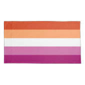 Fall Lesbian Flag King Pillow Kissenbezug (Rückseite-Links)