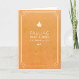 Fall-Liebe-Anmerkung Karte