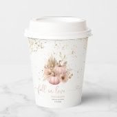 Fall Liebe Brautparty Boho Blume Pumpkin Pappbecher (Vorderseite)