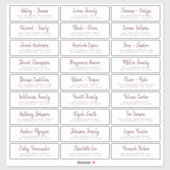 Fall Liebe Burgundy Script Guest Address Labels (Blatt)