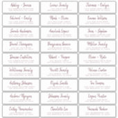 Fall Liebe Burgundy Script Guest Address Labels (Vorderseite)