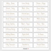 Fall Liebe Gold Script Guest Address Labels (Blatt)