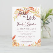 Fall Liebe Golden Foliage TerraCotta Brautparty Einladung (Stehend Vorderseite)