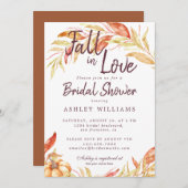 Fall Liebe Golden Foliage TerraCotta Brautparty Einladung (Vorne/Hinten)