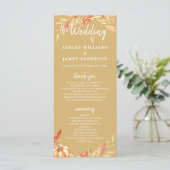 Fall Liebe Golden Foliage Yellow Wedding Program Programm (Stehend Vorderseite)