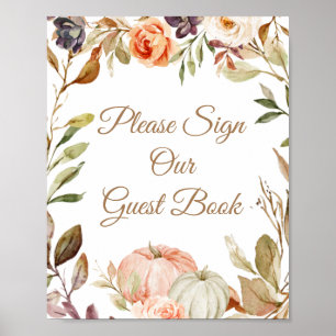 Fall Liebe Pumpkin Bitte Unterschreiben Sie unsere Poster