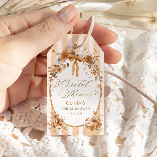 Fall Liebe Pumpkin Brautparty Danke Geschenkanhänger