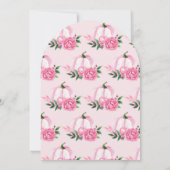 Fall Liebe Rosa Kürbis Rustikales Brautparty Einladung (Rückseite)