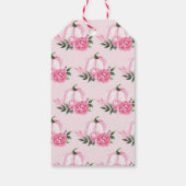 Fall Liebe Rosa Kürbis Rustikales Brautparty Geschenkanhänger (Rückseite)