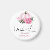 Fall Liebe Rosa Kürbis Rustikales Brautparty Magnet (Vorne)