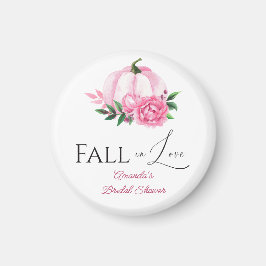 Fall Liebe Rosa Kürbis Rustikales Brautparty Magnet