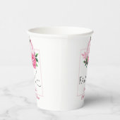 Fall Liebe Rosa Kürbis Rustikales Brautparty Pappbecher (Rechts)