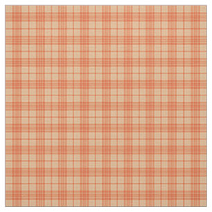 Fall Light Orange Tartan Muster Fabric Stoff