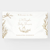 Fall Li'l Pumpkin Baby Dusche Banner (Horizontal)