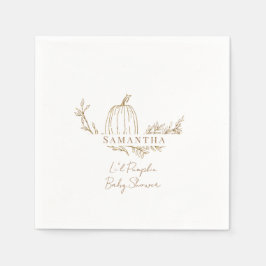 Fall Li'l Pumpkin Baby Dusche Serviette