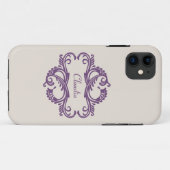 Fall "lila Chic Damask BT iPhone 5" Case-Mate iPhone Hülle (Rückseite (Horizontal))