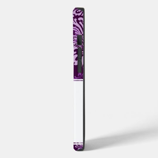 Fall lila Damask iPhone 4 Case-Mate iPhone Hülle (Rückseite / Links)