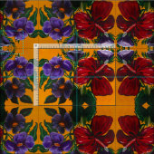 Fall Lily Swirl Fabric Stoff (Kachel)