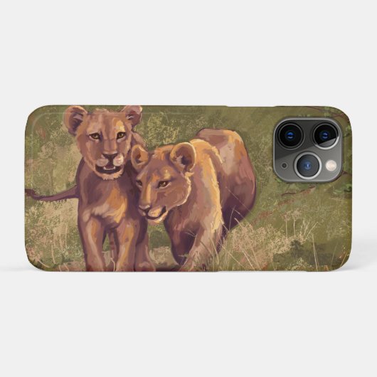 Fall Lion Cubs Case-Mate iPhone Hülle (Rückseite (Horizontal))