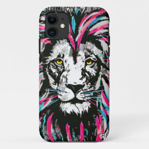 Fall Lion Head iPhone 11 Blaurosa Lion Case-Mate iPhone Hülle