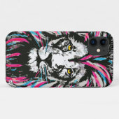 Fall Lion Head iPhone 11 | Blaurosa Lion Case-Mate iPhone Hülle (Rückseite (Horizontal))