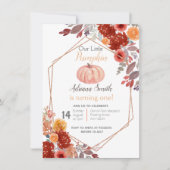 Fall Litanin Fall Herbst Geburtstag Herbstpastel Einladung (Vorderseite)