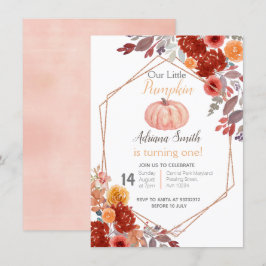 Fall Litanin Fall Herbst Geburtstag Herbstpastel Einladung