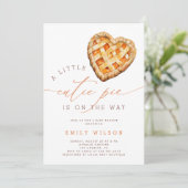 Fall Little Cutie Pie Gender Neutral Baby Shower Einladung (Stehend Vorderseite)