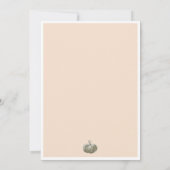 Fall Little Fox Baby Dusche Einladung (Rückseite)