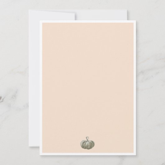 Fall Little Fox Baby Dusche Einladung (Rückseite)