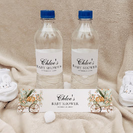 Fall Little Pumpkin Autumn Baby Shower Wasserflaschenetikett