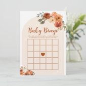Fall Little Pumpkin Baby Bingo Baby Showspiel Einladung (Stehend Vorderseite)