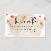 Fall Little Pumpkin Baby Diaper Raffle Ticket (Vorderseite)