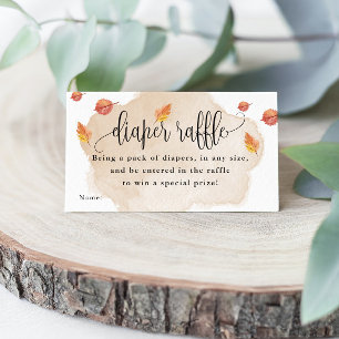 Fall Little Pumpkin Baby Diaper Raffle Ticket