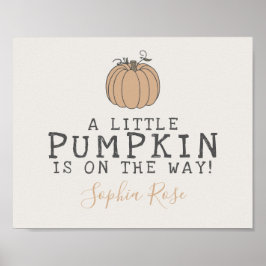 Fall Little Pumpkin Baby Dusche Beschilderung Post Poster