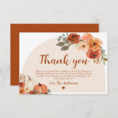 Fall Little Pumpkin Baby Dusche Danke Karte (Vorne/Hinten)