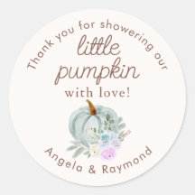 Fall Little Pumpkin Baby Dusche Danke