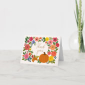 Fall Little Pumpkin Baby Dusche Dankeskarte (Vorderseite)