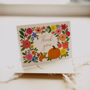 Fall Little Pumpkin Baby Dusche Dankeskarte