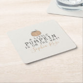 Fall Little Pumpkin Baby Dusche Dekoration Rechteckiger Pappuntersetzer (angewinkelt)