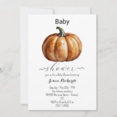 Fall Little Pumpkin Baby Dusche Einladung (Vorderseite)