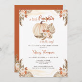 Fall Little Pumpkin Baby Dusche Einladung (Vorne/Hinten)
