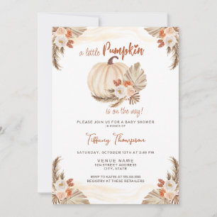 Fall Little Pumpkin Baby Dusche Einladung