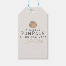 Fall Little Pumpkin Baby Dusche Gefallen Geschenkanhänger