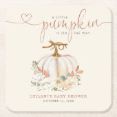 Fall Little Pumpkin Baby Dusche Rechteckiger Pappuntersetzer (Vorderseite)