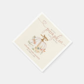 Fall Little Pumpkin Baby Dusche Serviette (Ecke)