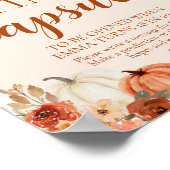 Fall Little Pumpkin Baby Dusche Time Kapseluntersc Poster (Ecke)