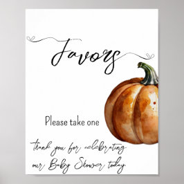 Fall Little Pumpkin Baby Duwer Favoriten Poster