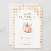 Fall Little Pumpkin Baby Duwer Gender Neutral Einladung (Vorderseite)