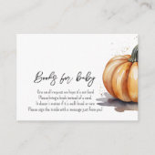 Fall Little Pumpkin Baby Shower Books for Baby Begleitkarte (Vorderseite)